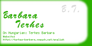 barbara terhes business card